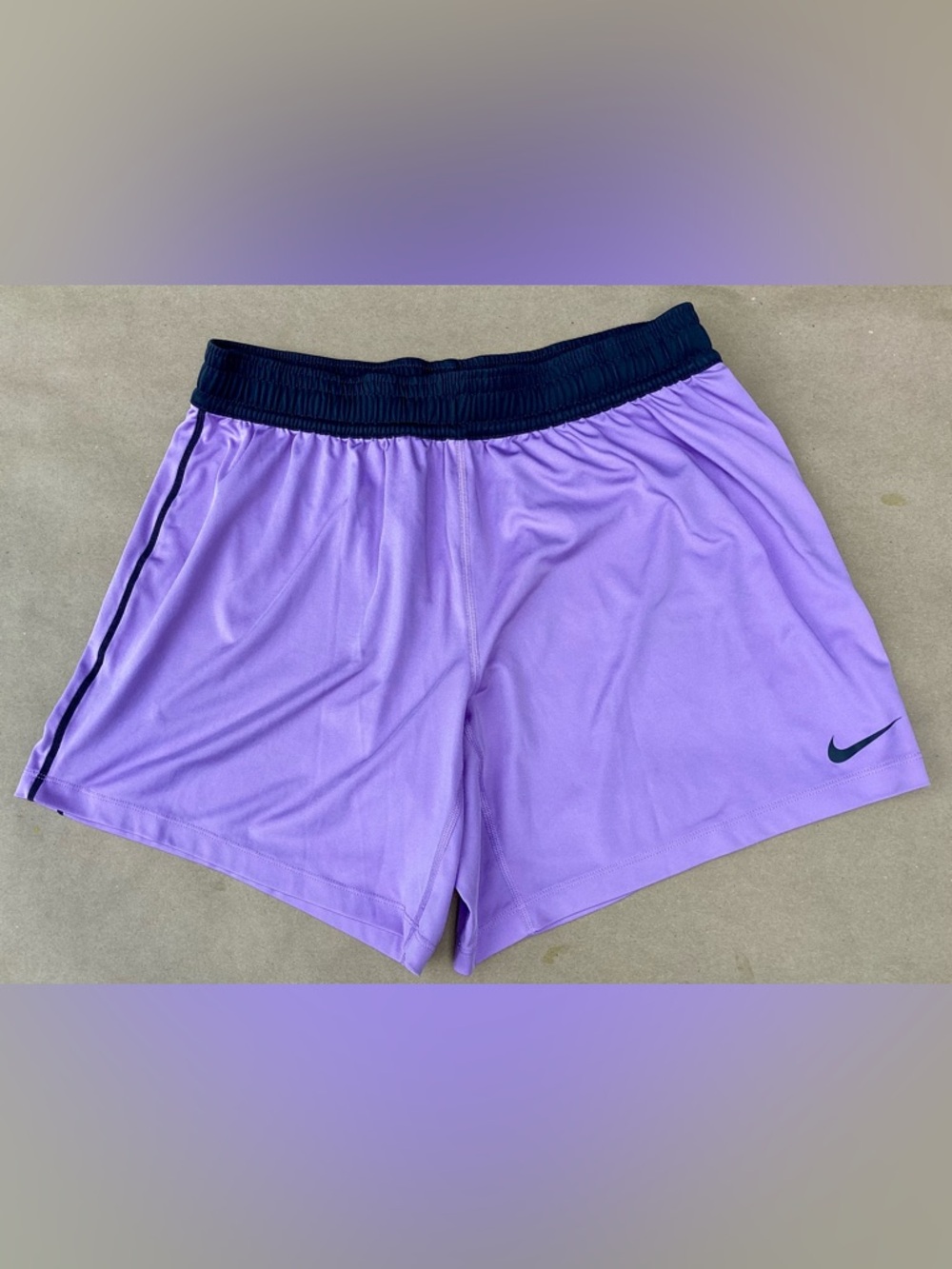 Nike Lavender Athletic Shorts with Black Waistband